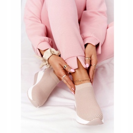 Áttört cipők Slip-On On Wedge Beige Harmony bézs fehér 1