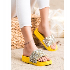 Seastar Divatos kristály papucs ezüst 2