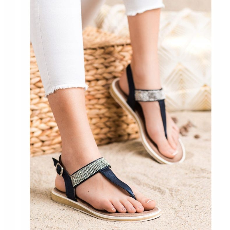 S. BARSKI Japán S.BARSKI szandál sötétkék 1