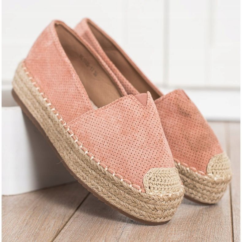 SHELOVET Espadrilles A Platformon rózsaszín 2 SHELOVET Espadrilles A Platformon rózsaszín 2