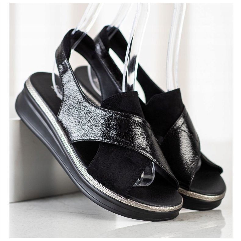 Sergio Leone Slip-On szandál fekete 1