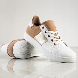 SHELOVET Divatos fűzött cipők fehér barna sokszínű 1