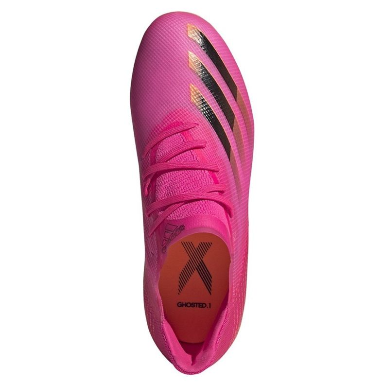 Adidas X Ghosted.1 Fg Jr FW6956 futballcipő rózsaszín, narancs rózsaszín 2