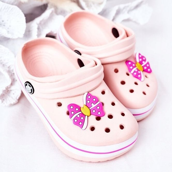 Gyermek habpapucs Crocs Pink Lazy Day rózsaszín 1