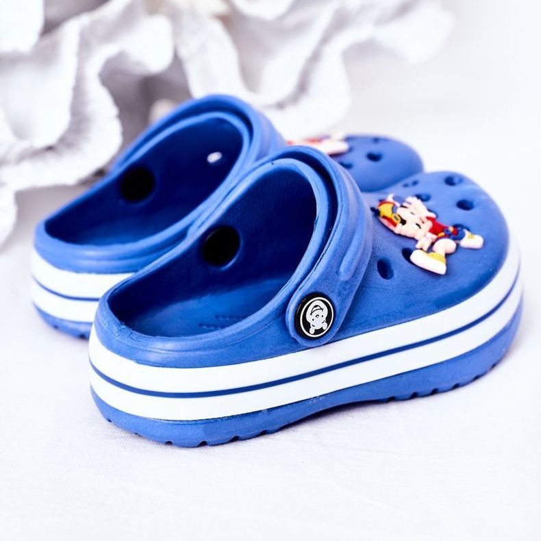 Gyermek habpapucs Crocs Blue Lazy Day kék 1