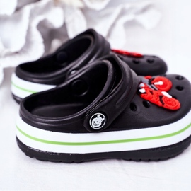 Gyermek habpapucs Kroks Black Lazy Day fekete sokszínű 1