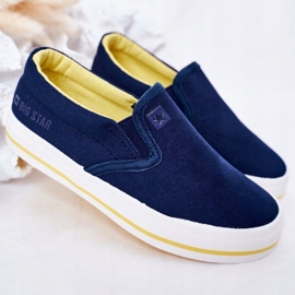 Gyermek csúszós Big Star HH374011 Navy Blue Slip-On cipők kék 2