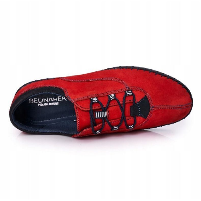 Bednarek Polish Shoes Férfi bőrcipő Bednarek Red piros 1