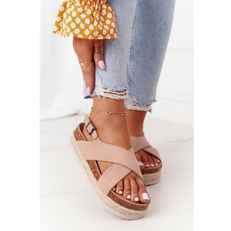 Szandálok a parafa platformon Big Star FF274A130 Bézs 2