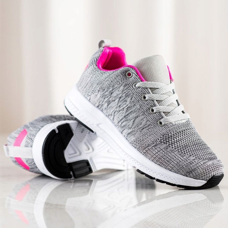 SHELOVET Könnyű fűzős cipők szürke 1