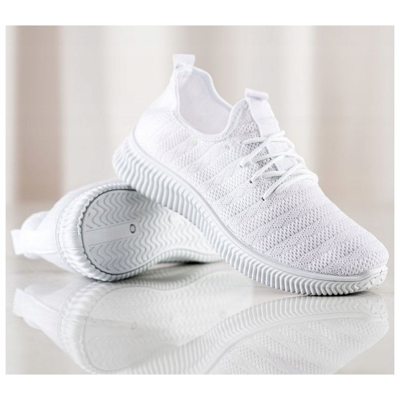 SHELOVET Könnyű textil sportcipő fehér 1