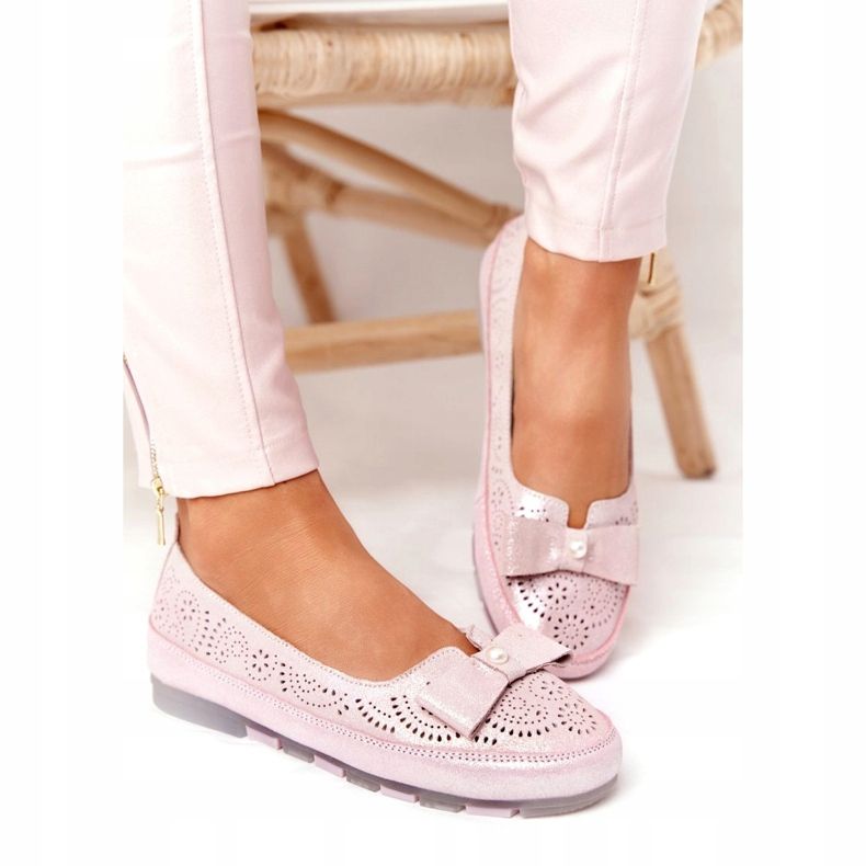 Rio Flore bőr környezetbarát balerinák rózsaszín 4 Rio Flore bőr környezetbarát balerinák rózsaszín 4