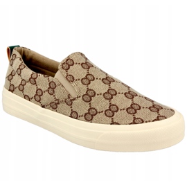 Női Logged Cipők Slip-On Khaki Challenge bézs barna 6