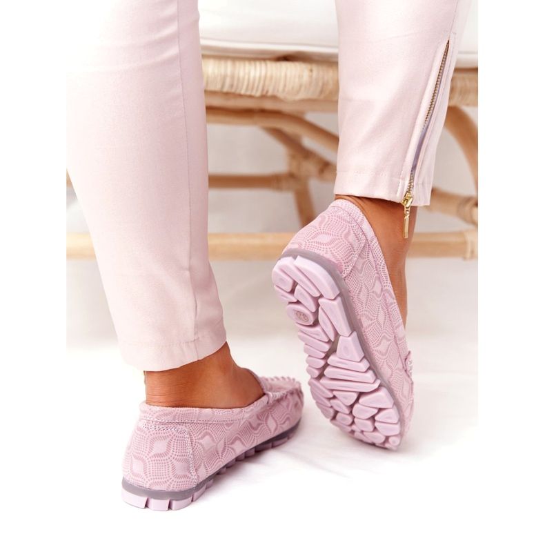 Rio Flore Környezetbarát Bőrcipők Rózsaszín 4