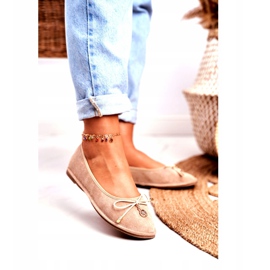 Női balerinák Lu Boo Suede Beige bézs 1
