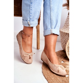 Női balerinák Lu Boo Suede Beige bézs 2