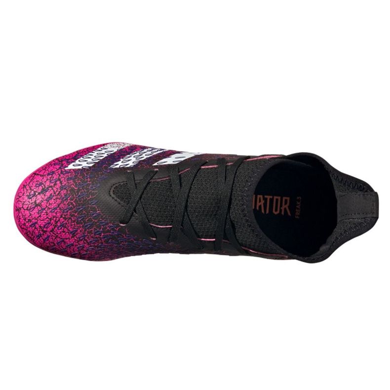Adidas Predator Freak.3 Mg Jr FW7532 futballcipő fekete, fekete, rózsaszín fekete 2