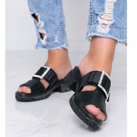 Fényes, fényes papucs Lizzy csatdal fekete 1 Fényes, fényes papucs Lizzy csatdal fekete 1