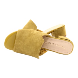 Sergio Leone KL313 sárga papucs 4