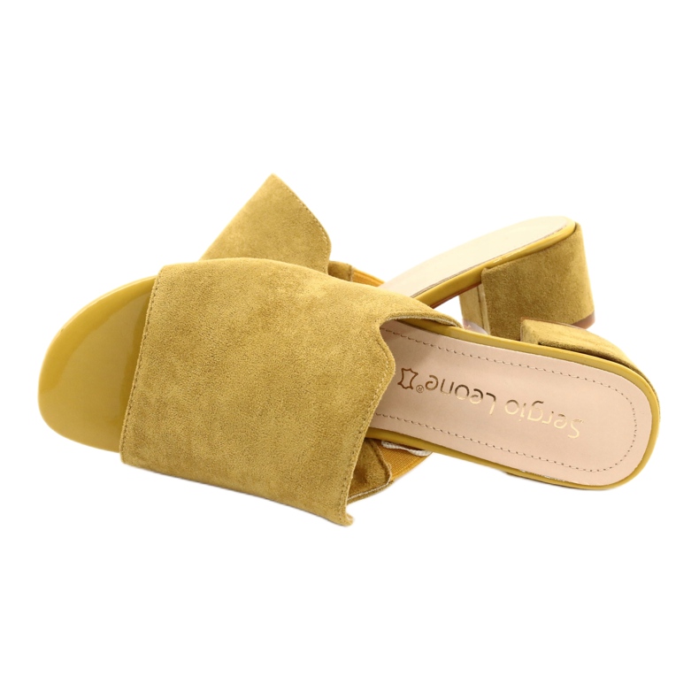 Sergio Leone KL313 sárga papucs 4