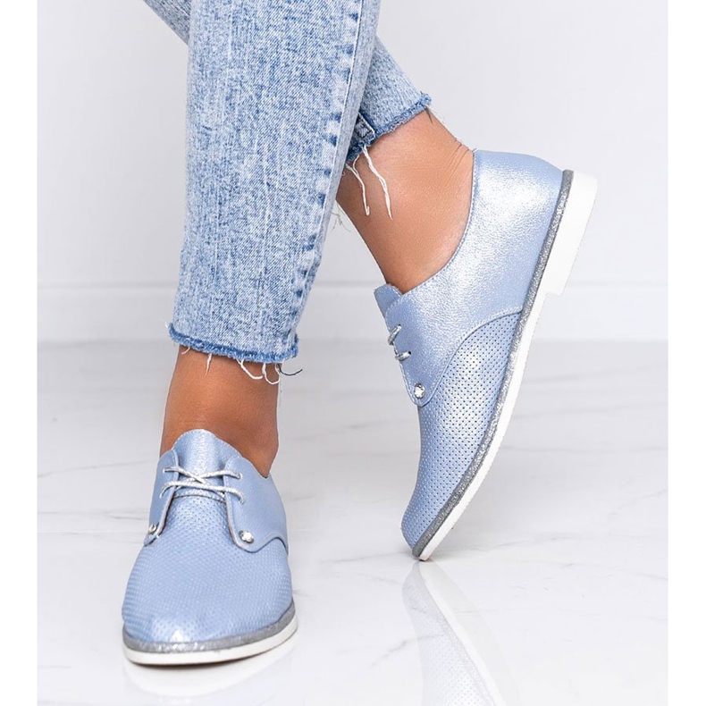 Kék fényes áttört Grand Street cipő 1