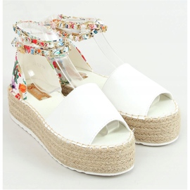 Nyitott orrú fehér espadrilles JH153P White sokszínű 1 Nyitott orrú fehér espadrilles JH153P White sokszínű 1