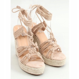 Espadrilles ék fonott boho bézs M319P Nude 1