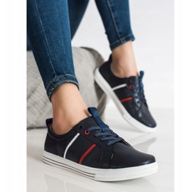 Filippo Klasszikus sportbőr cipő sötétkék 2