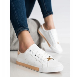 SHELOVET Alacsony cipők Eco bőrrel fehér 1