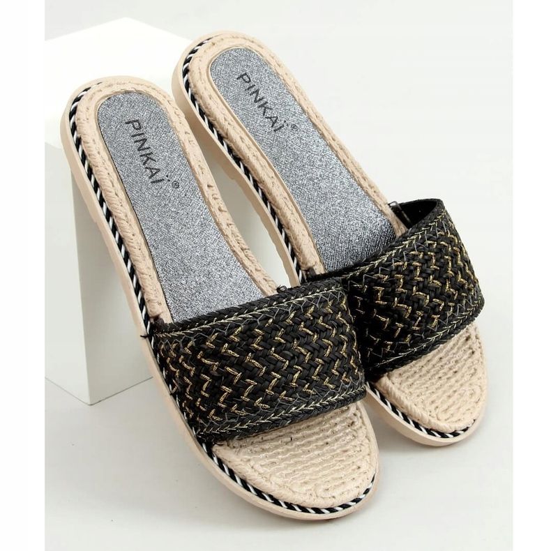 Fekete női fekete papucs LS002 Fekete 1