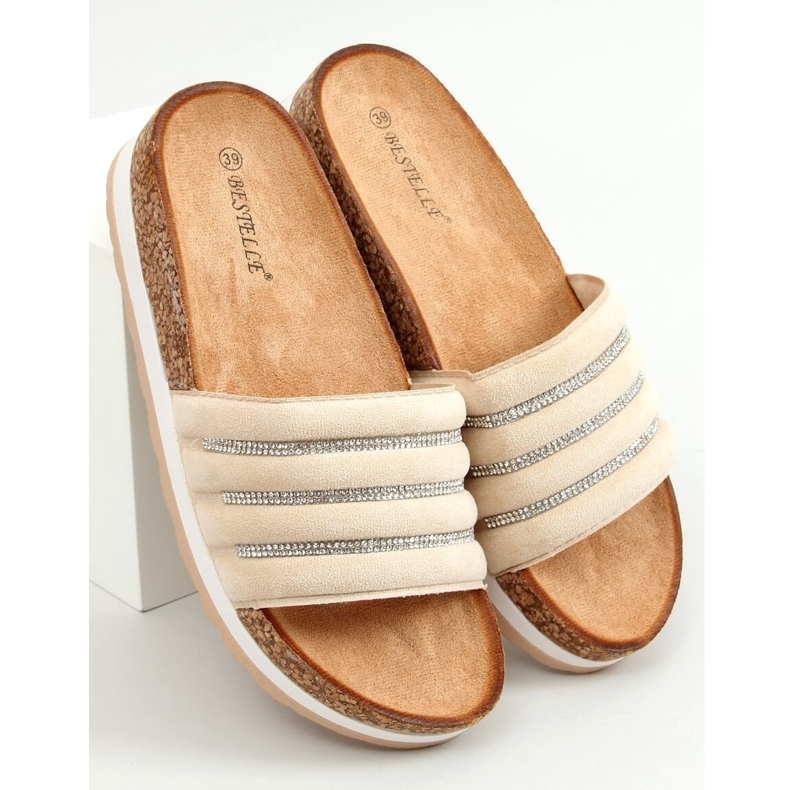 Bézs parafa papucs LS018 Bézs 1 Bézs parafa papucs LS018 Bézs 1