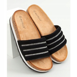 Fekete parafa papucs LS018 Fekete 1