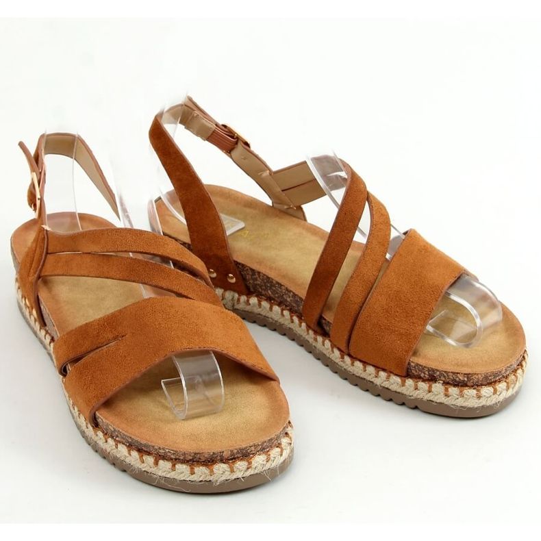 Szandál espadrilles boho teve FD002 Camel barna 1