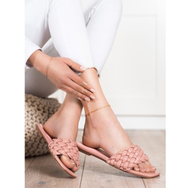 Goodin Fonott Eco bőr papucs rózsaszín 2