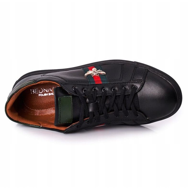 Bednarek Polish Shoes Férfi bőr Brogues cipők Bednarek Black fekete 1