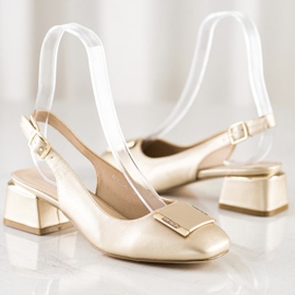 Filippo Arany szivattyúk Eco Bőrrel aranysárga 1