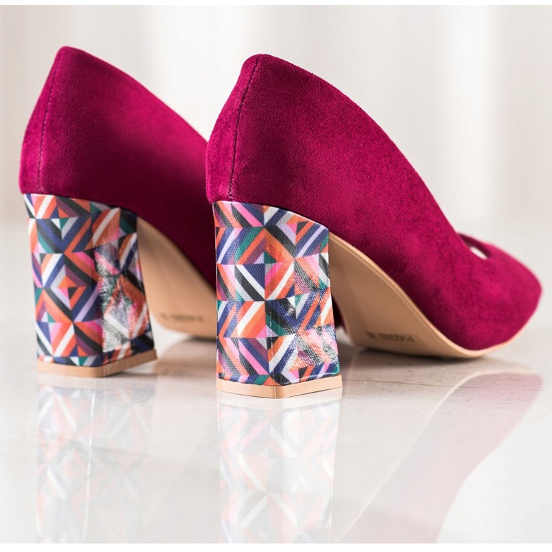 Sabatina Nyitott orrú szivattyúk dekoratív sarokkal rózsaszín 1