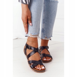 Fekete szandál a parafa talpon Big Star DD274A009 1