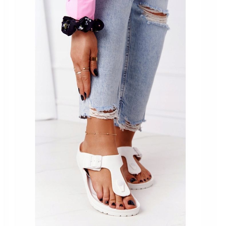 NEWS Női gumi papucs Fehér Alma 2