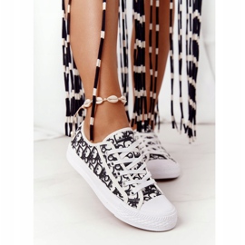 PS1 Fehér -fekete női cipők 2