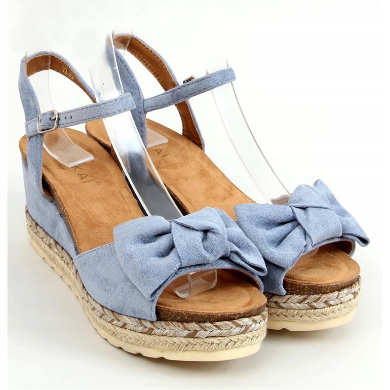 Espadrilles ékeken íjjal, kék YL92 Blue 1