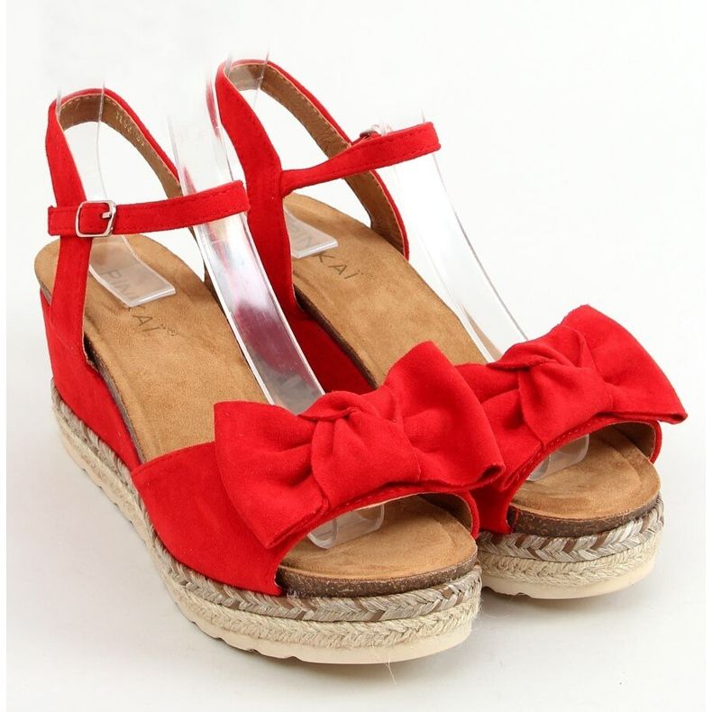 Espadrilles ék íjjal, piros YL92 Red 1