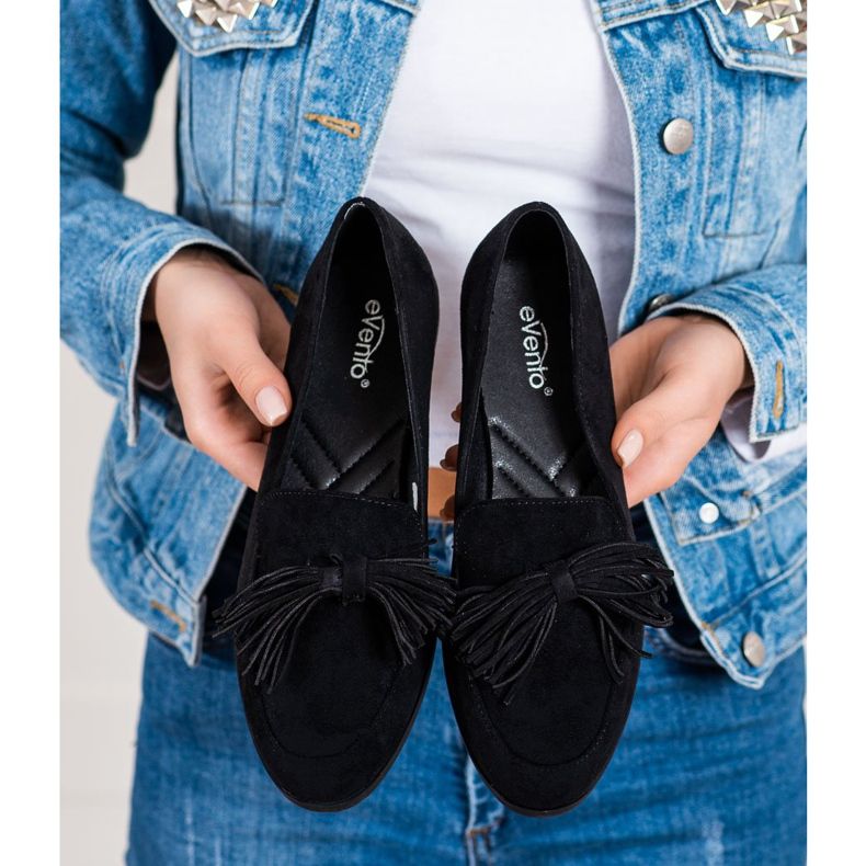 Evento Velúr urak bordákkal fekete 2