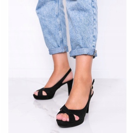 Fekete szandál a magas sarkú Big Girl -től 1