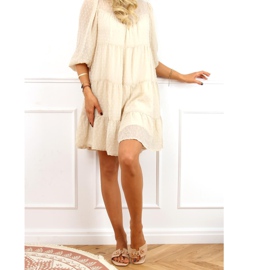 Bézs papucs dekoratív lánccal 35-230 Bézs 2