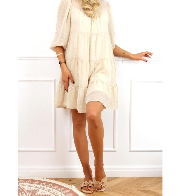 Bézs papucs dekoratív lánccal 35-230 Bézs 2