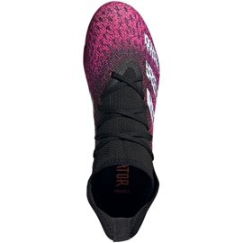 Adidas Predator Freak.3 Fg M FW7514 futballcipő fekete, fekete, rózsaszín rózsaszín 1