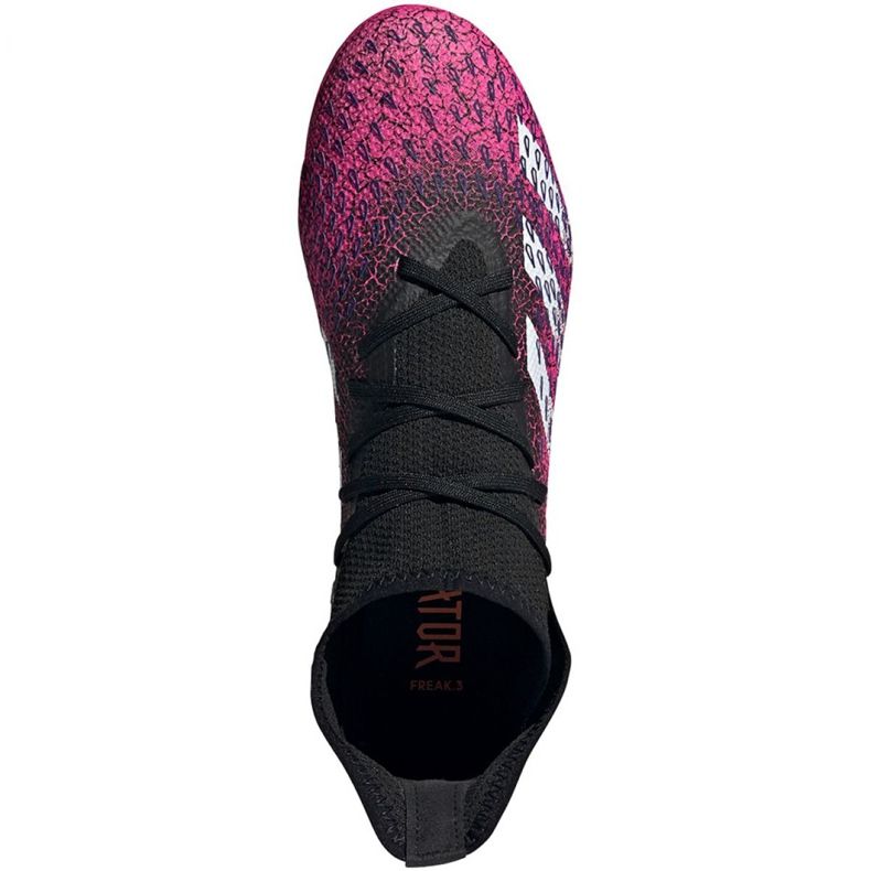 Adidas Predator Freak.3 Fg M FW7514 futballcipő fekete, fekete, rózsaszín rózsaszín 1