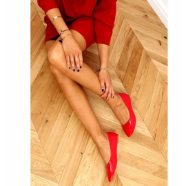 Sima lakkozott balerinák piros CC201 Red 2