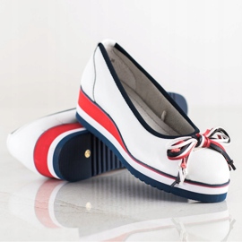 Filippo Kényelmes bőr szivattyúk fehér 1